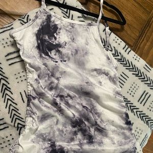 Smoky black and white dress